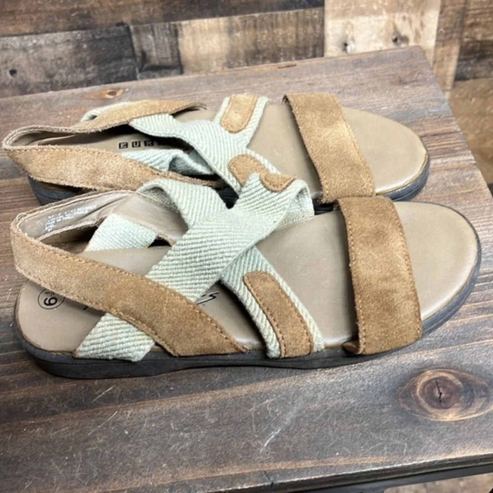 EURO‎ TREKKERS Women's US Size 6.5 Strappy Suede Flat Sandals
